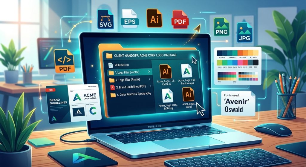 What to Include in a Professional Vector Logo Package at Client Handoff