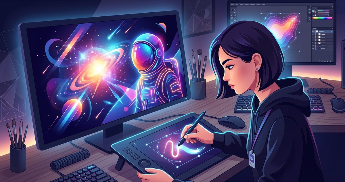 How Do Vector Artists Create That Luminous Glow Effect?